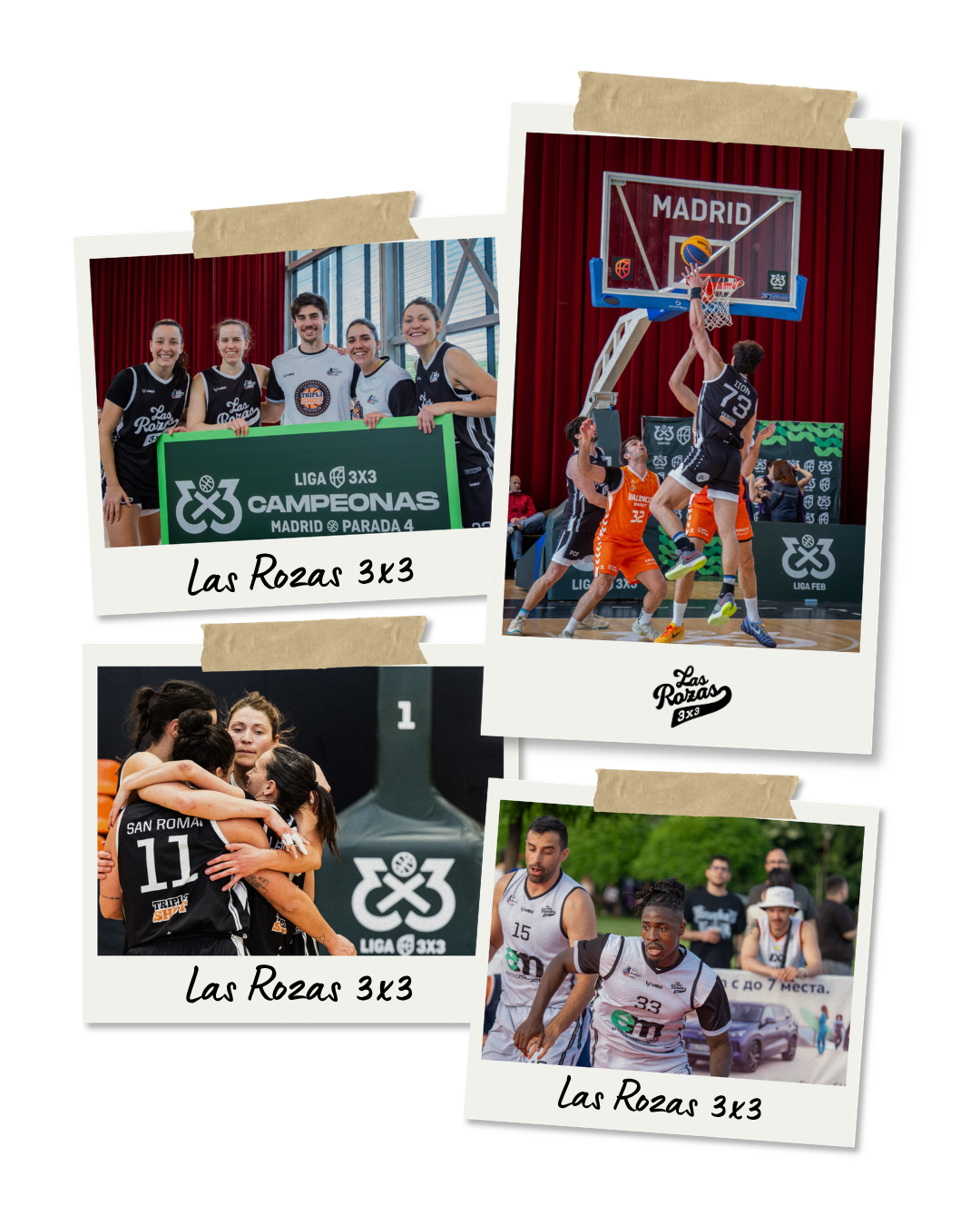 Polaroids del equipo PBL Las Rozas 3x3