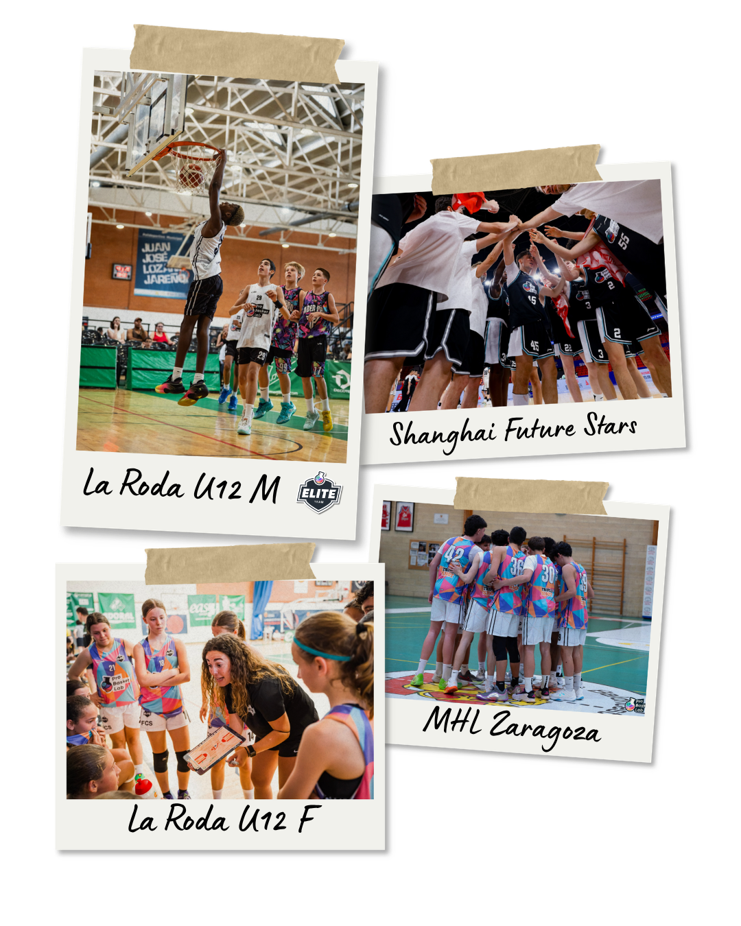 Polaroids de los equipos PBL Elite Teams