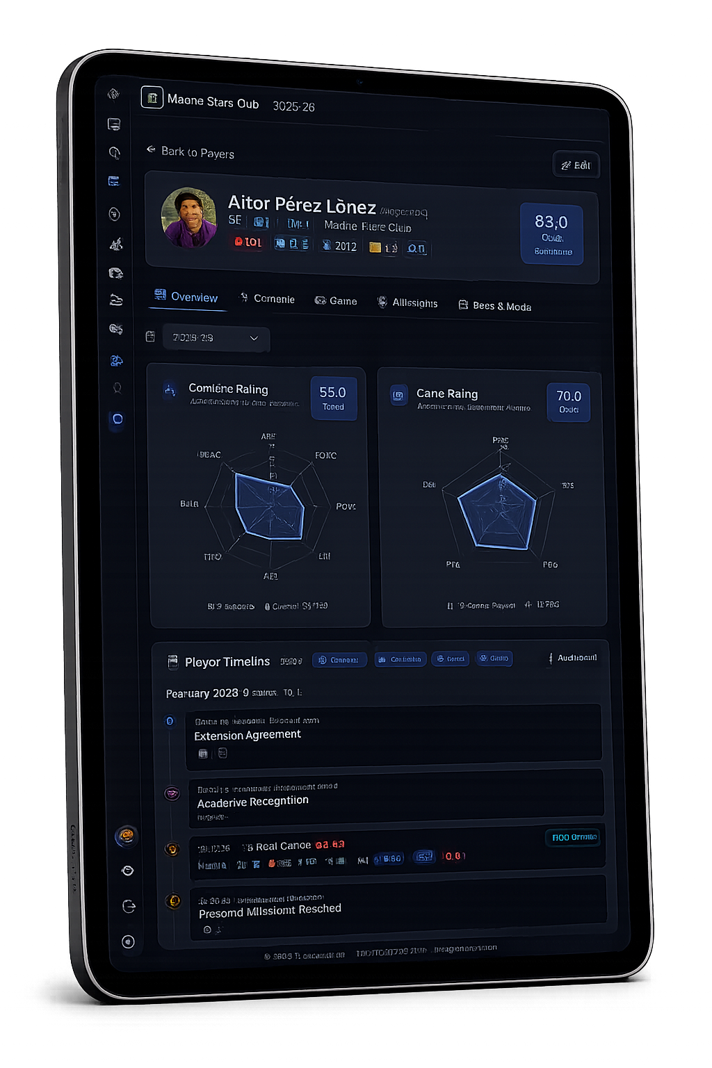 Mockup de la plataforma PBL Trace en tablet